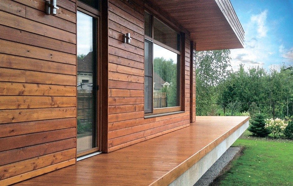Наружная отделка фасадной доской